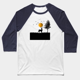 sunset deer Baseball T-Shirt